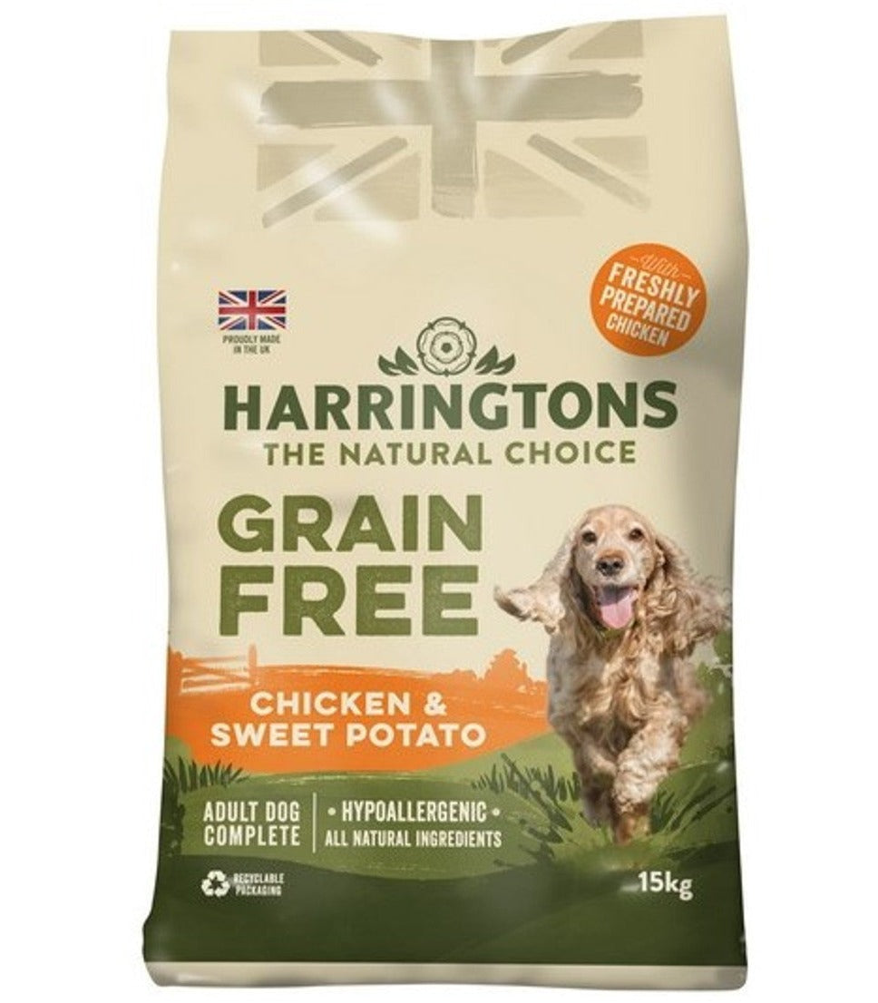 Harringtons Grain Free Dog Food Rich in Chicken & Sweet Potato 15kg