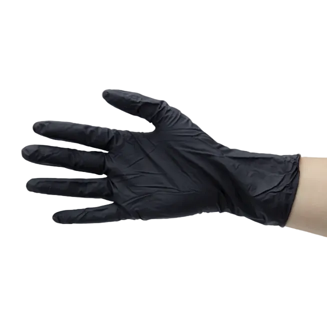 Black glove on a white background