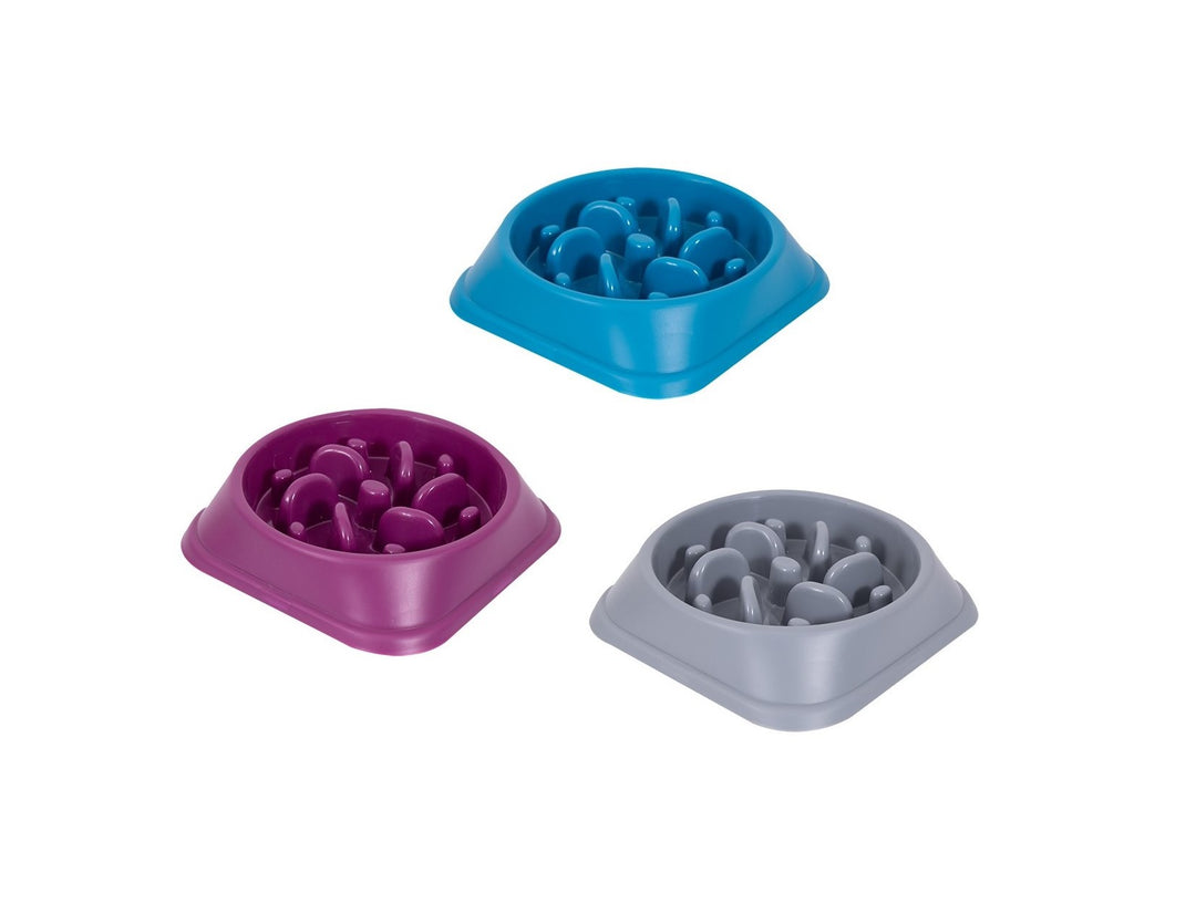 Smart Choice Plastic Slow Feeder Dog Bowl