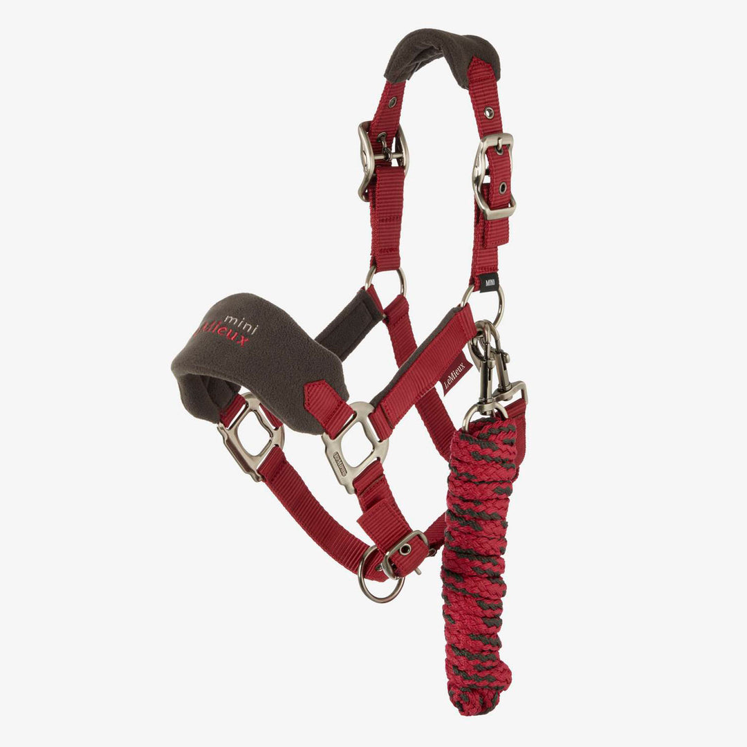 LeMieux Mini Vogue Fleece Headcollar with Leadrope - Ember