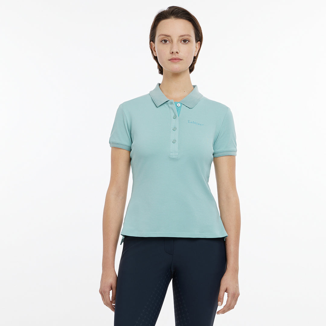 LeMieux Ladies Classique Polo Shirt Aqua Aqua Millbry Hill
