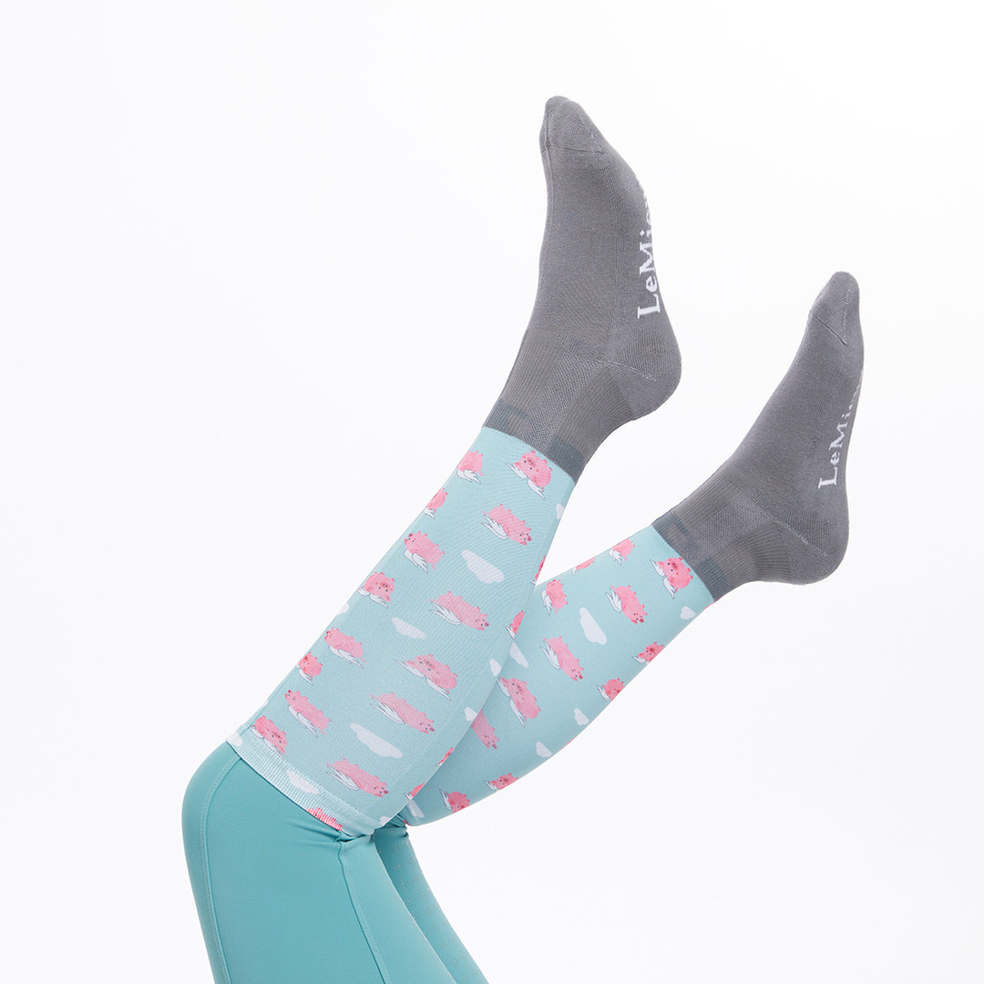 LeMieux Childs Footsie Socks - Flying Pigs