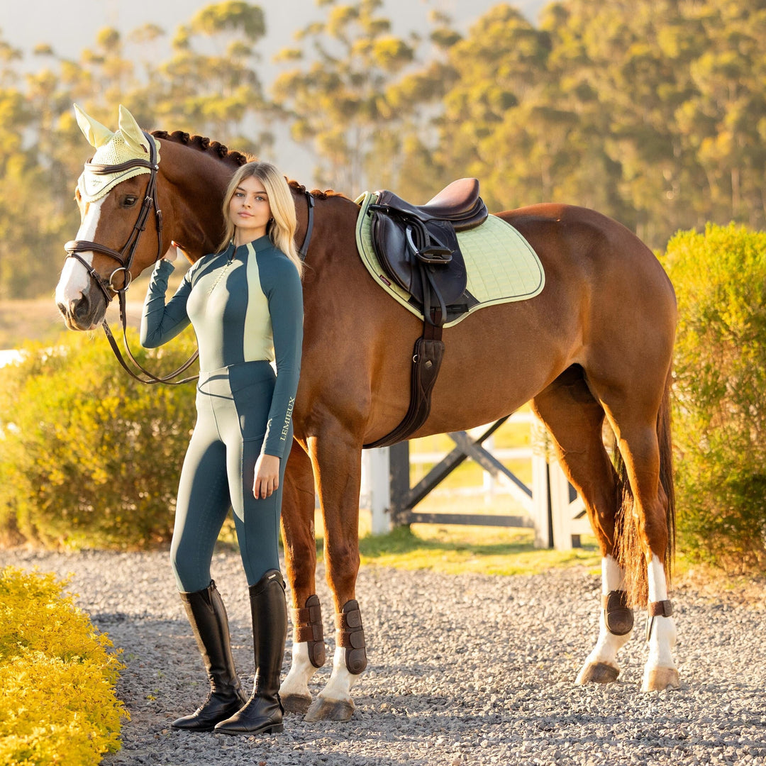 LeMieux Suede Close Contact Square - Macaron