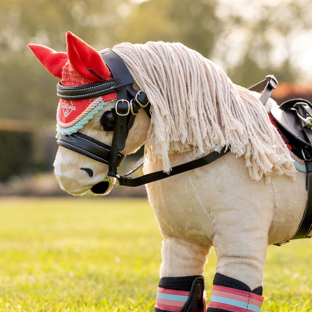 LeMieux Harlow Toy Pony Fly Hood - Coral Crush