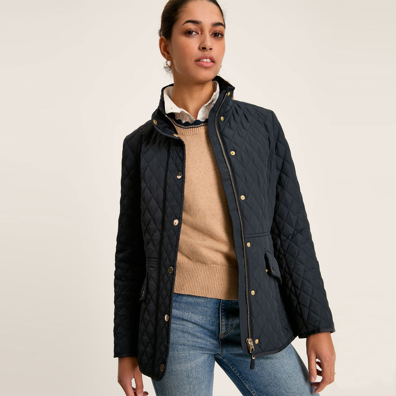 Ladies diamond quilted jacket on sale