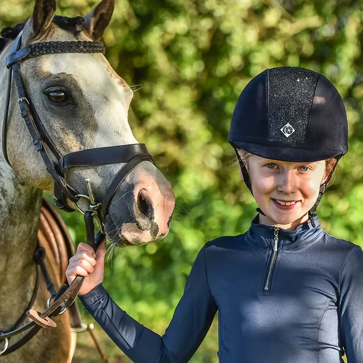 Charles Owen YR8 Sparkly Centre Round Fit Riding Hat