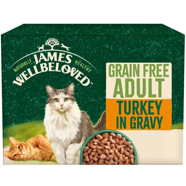 James Wellbeloved Adult Cat Grain Free Pouches with Turkey