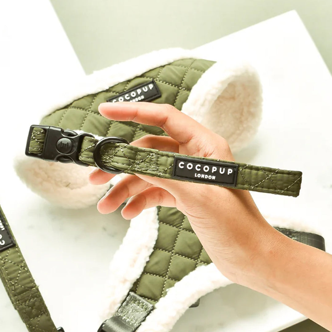 Cocopup Dog Khaki Quilted Collar