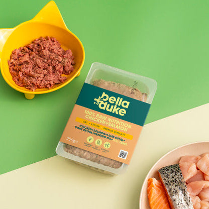 Bella & Duke Chicken & Salmon Raw Cat Food