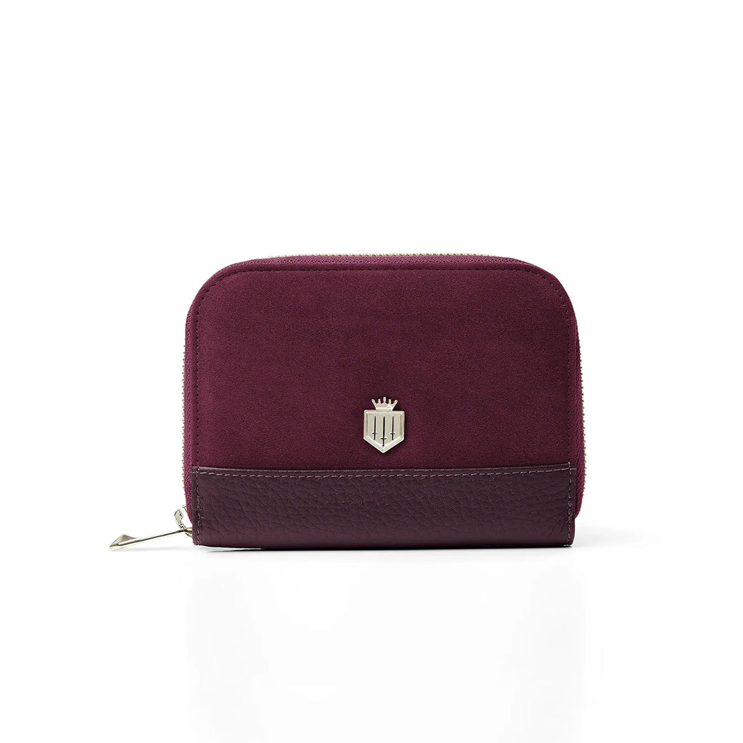 Fairfax & Favor Limited Edition Elderberry Suede Mini Salisbury Purse