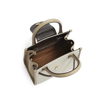 Fairfax & Favor Limited Edition Mini Windsor Handbag Neutral Tri-Colour Leather