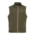 Percussion Mens Scotland Fleece Gilet#Brown