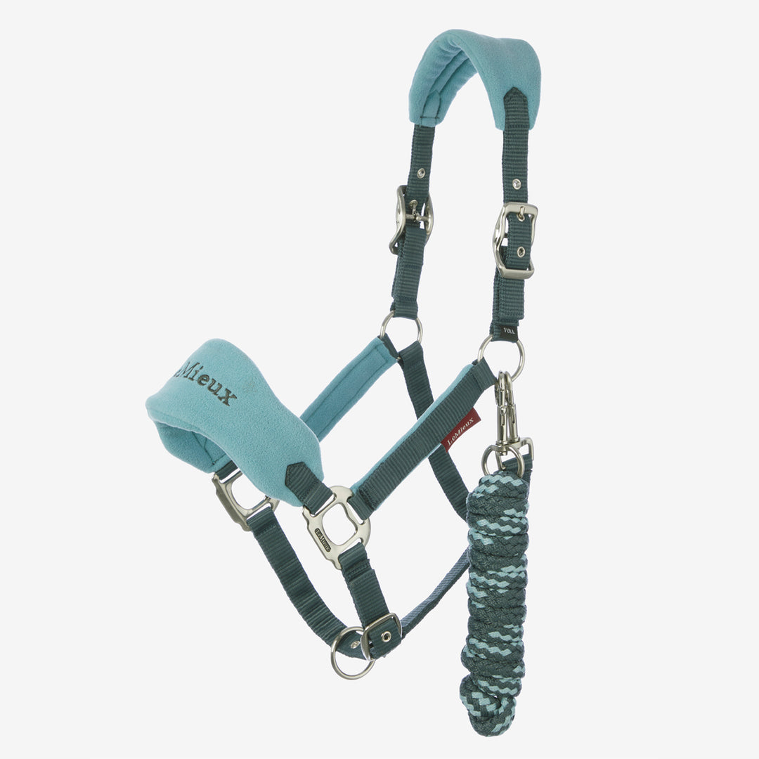 LeMieux Vogue Fleece Headcollar with Leadrope - Petrol