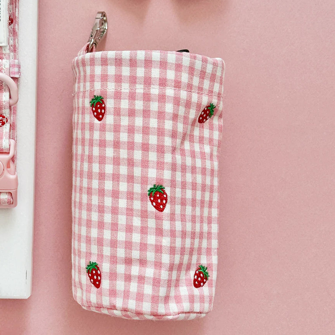 Cocopup Dog Strawberry Picnic Pup Drawstring Treat Pouch