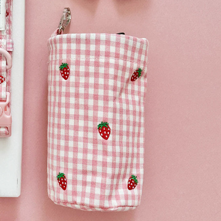Cocopup Dog Strawberry Picnic Pup Drawstring Treat Pouch