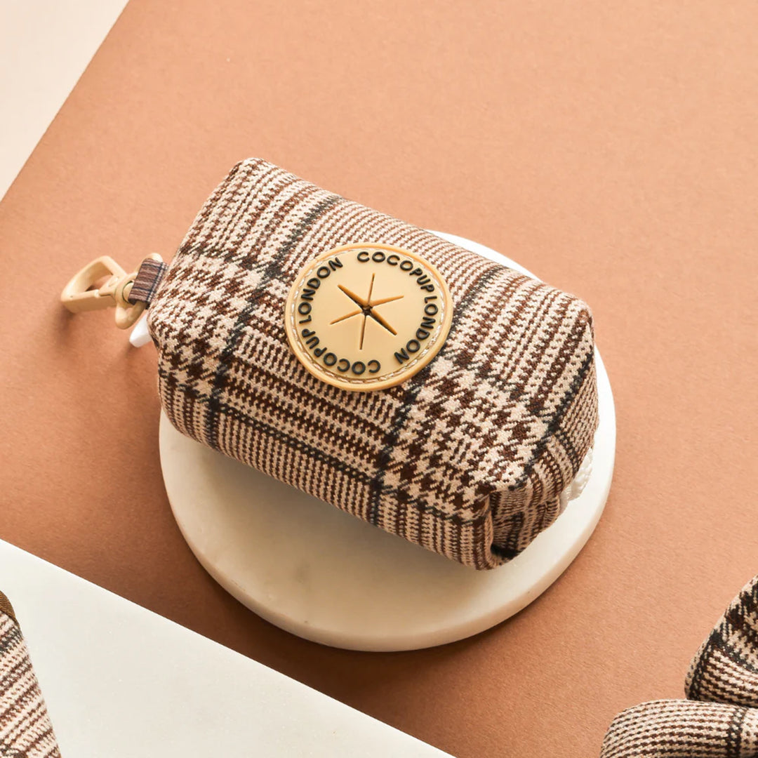 Cocopup Dog Pup Plaid Poop Bag Holder