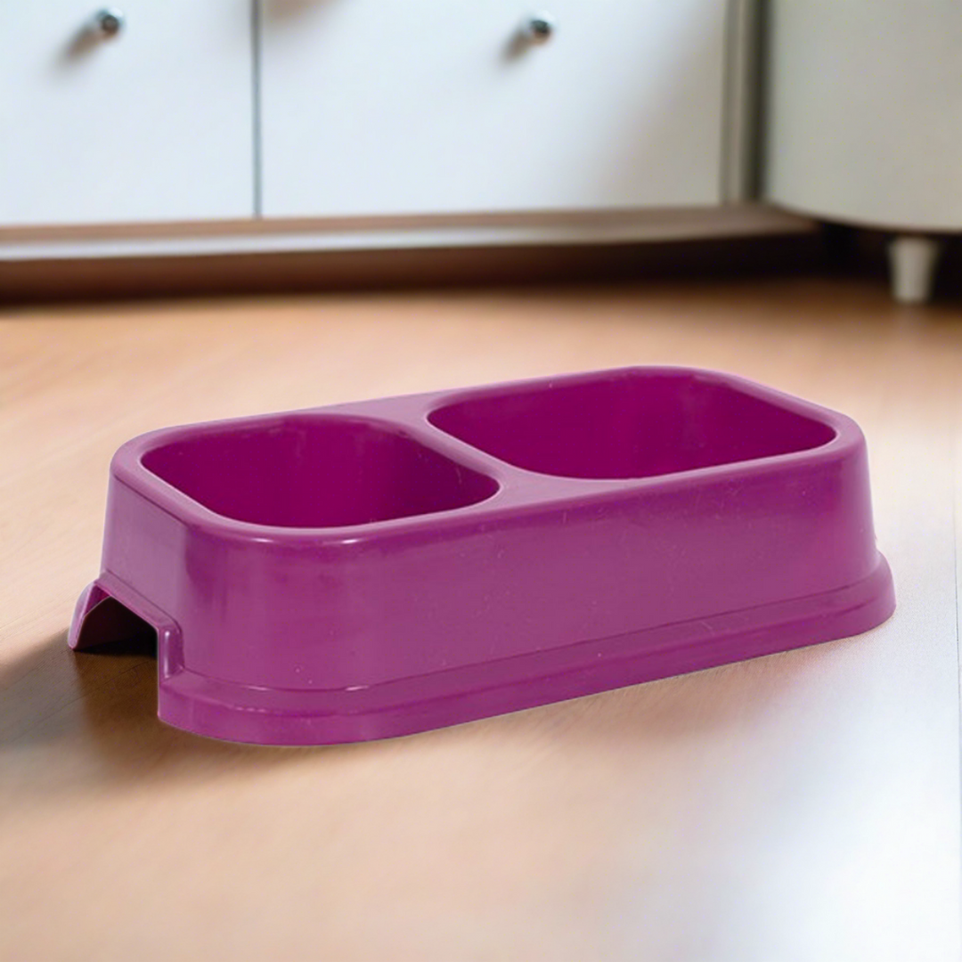 Smart Choice Plastic Double Pet Bowl