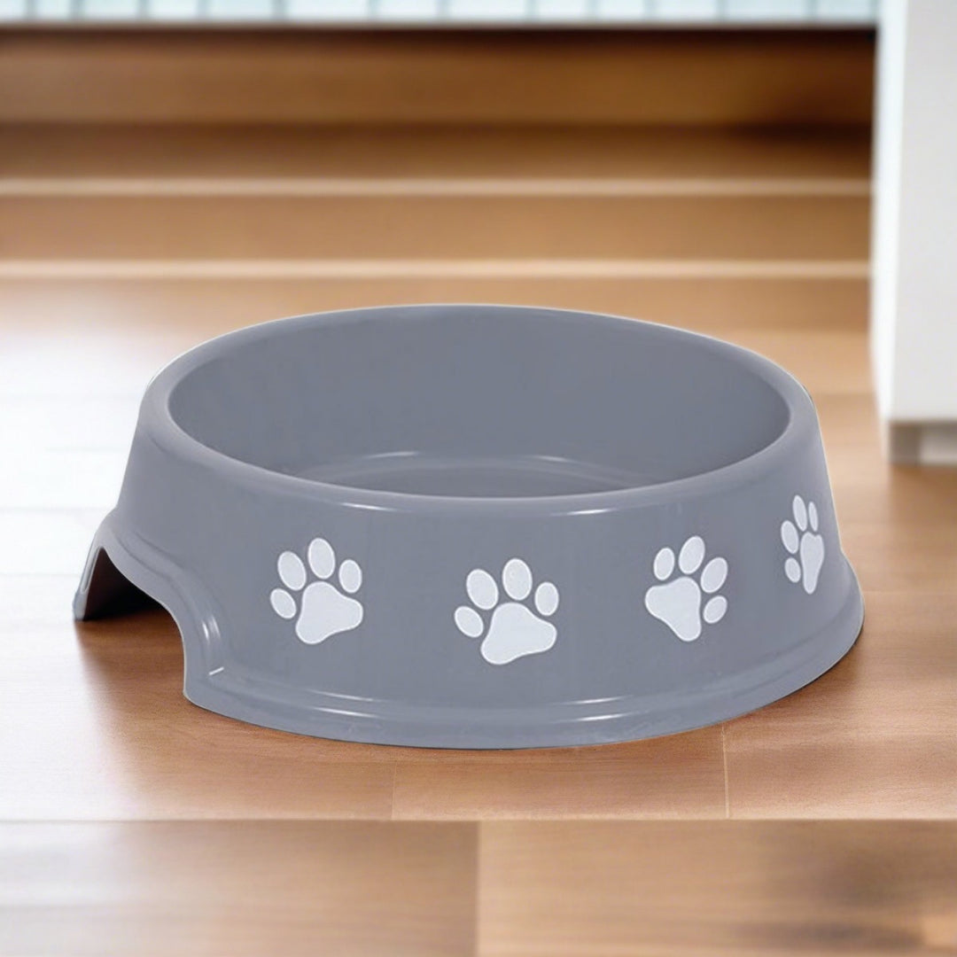 Smart Choice Plastic Printed Paw Print Pet Bowl