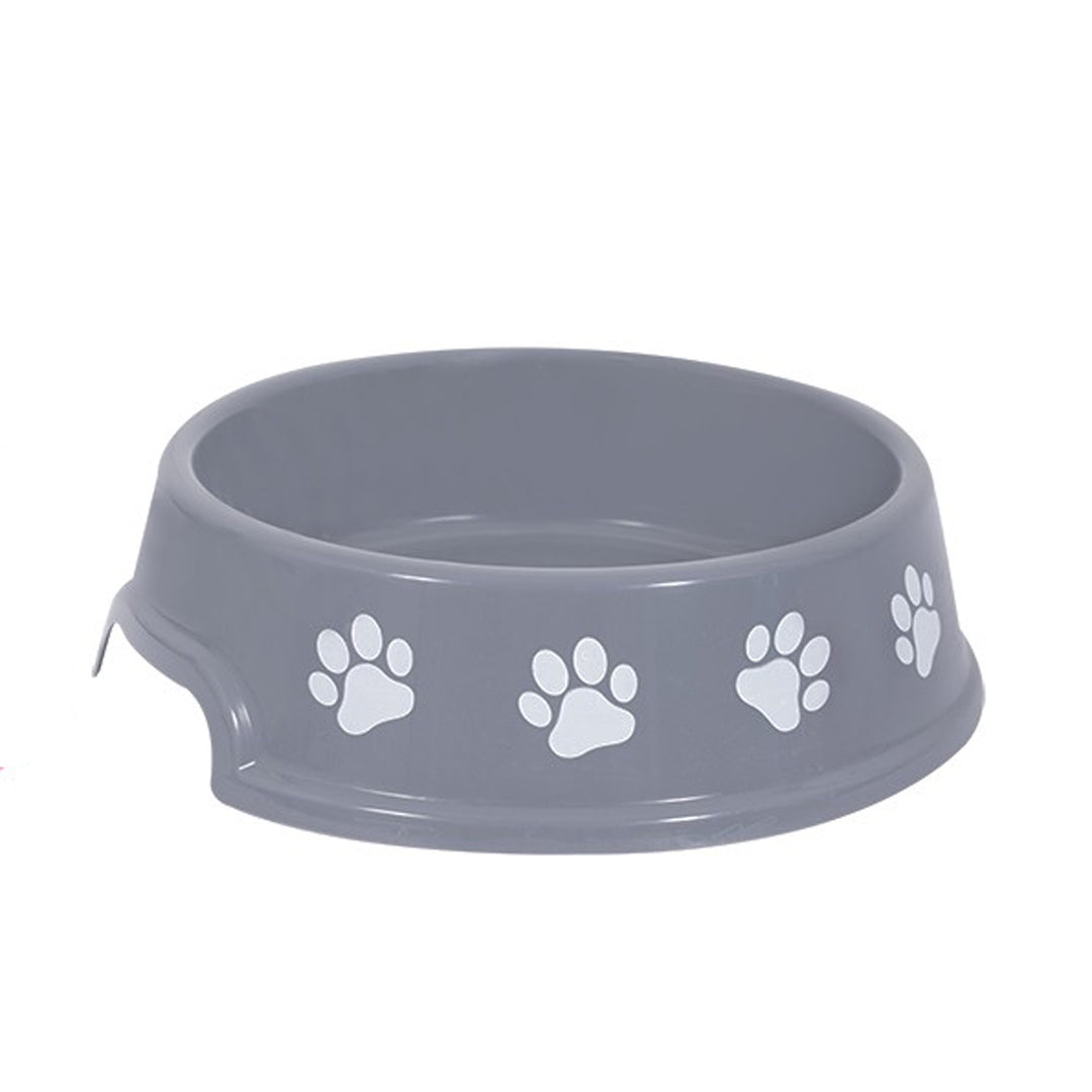 Smart Choice Plastic Printed Paw Print Pet Bowl