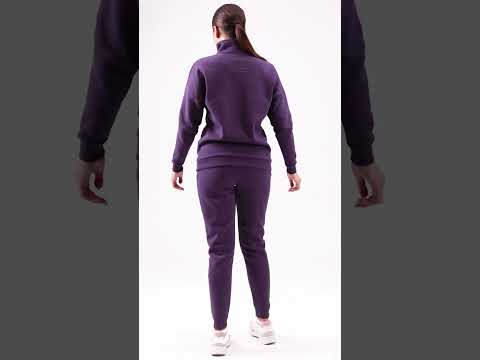 Aubrion Ladies Serene Half Zip Sweater#Purple