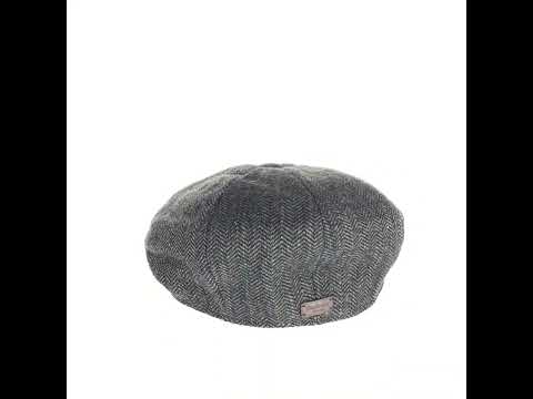 Barbour Fyne Tweed Baker Boy Cap#Olive