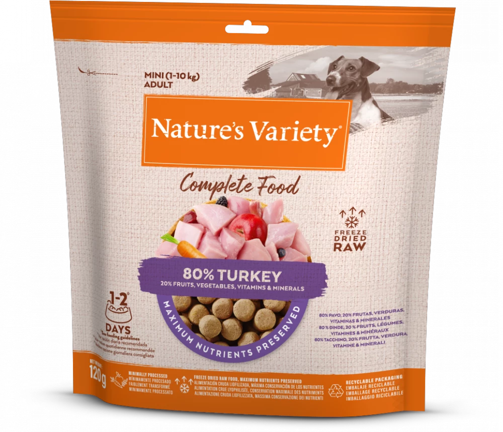 Natures Variety Pure Freeze Dried Turkey 120g 120g