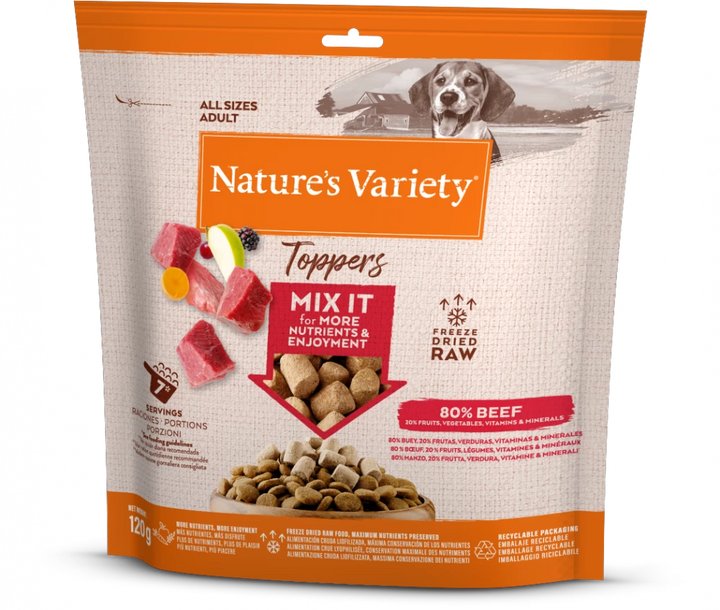 Natures Variety Freeze Dried Toppers Beef