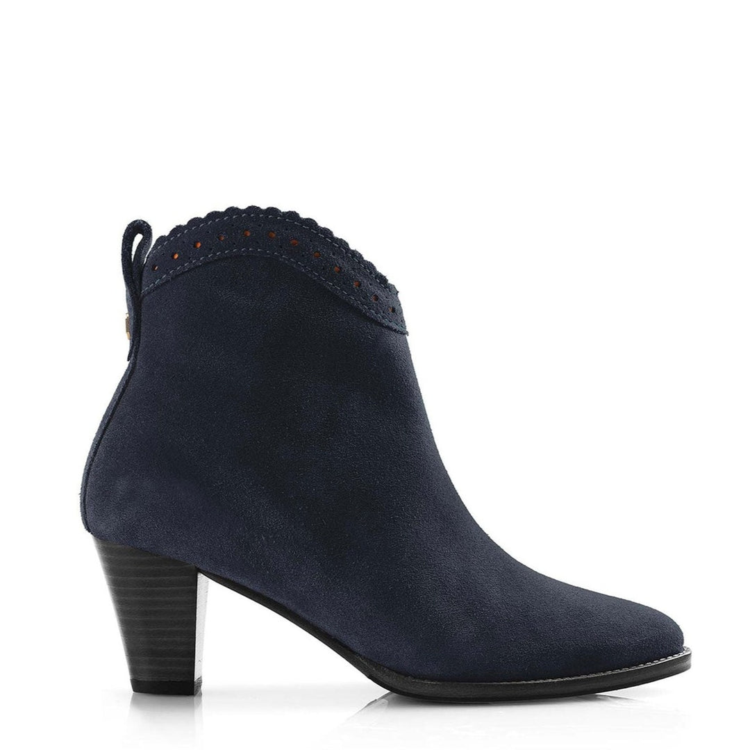 Fairfax & Favor Ladies Regina Ankle Boot Suede in Navy#Navy