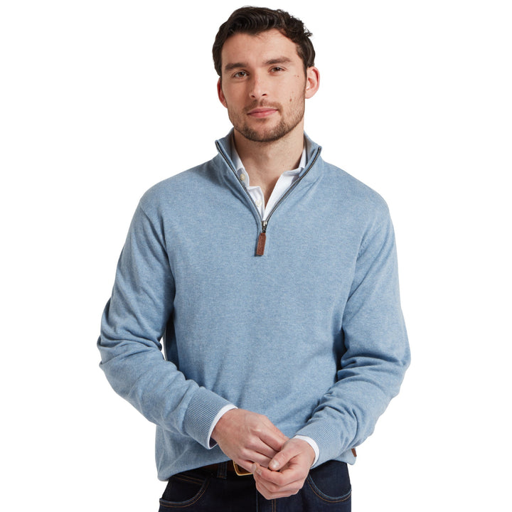 Schoffel Mens Porthmeor Pima Cotton 1/4 Zip