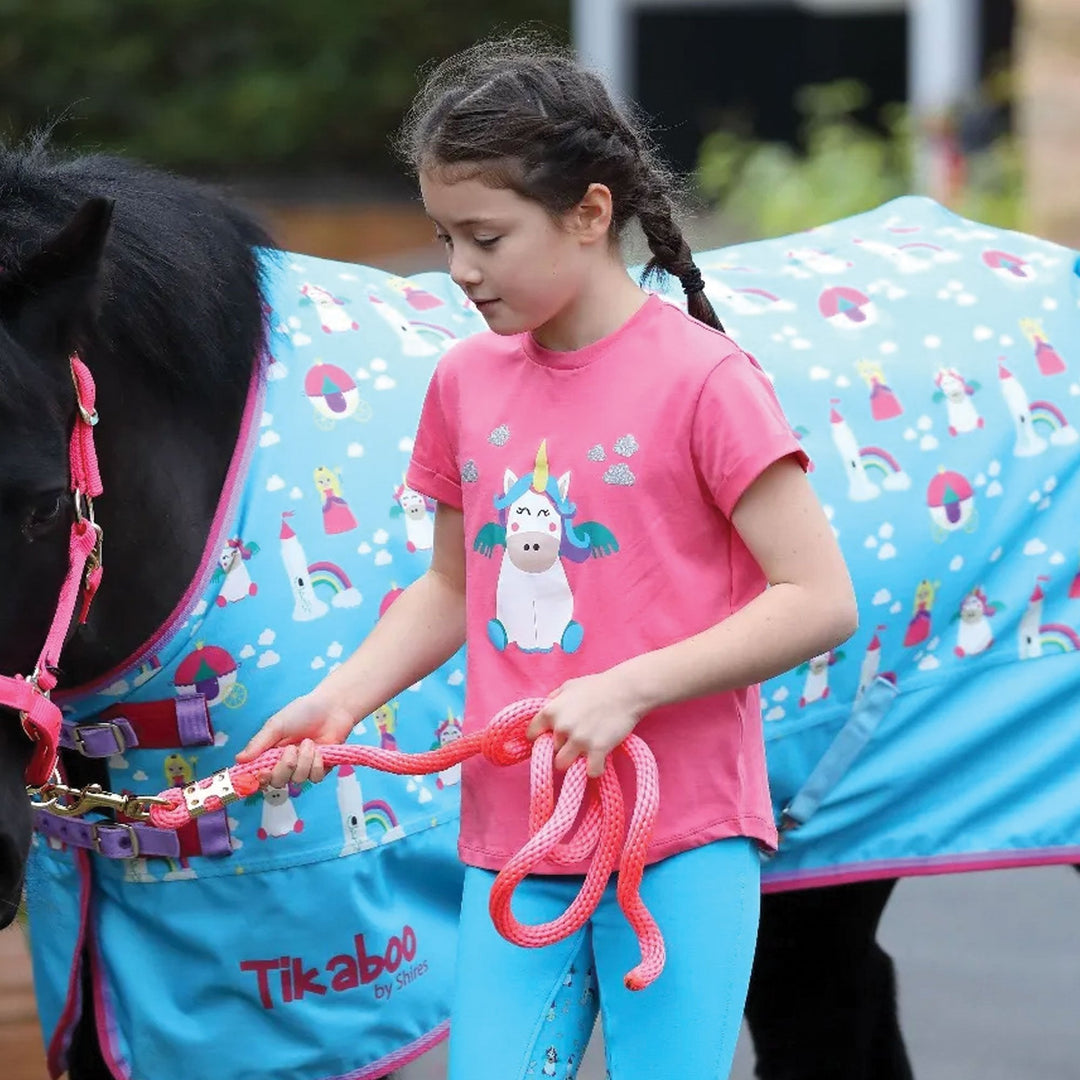 Shires Childs Tikaboo Pink Unicorn T-Shirt#Pink