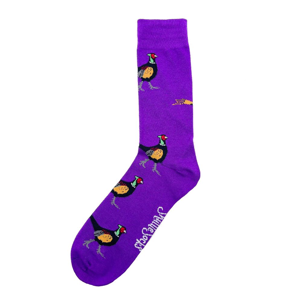 The Shuttle Socks Ladies Pheasant Socks in Purple#Purple
