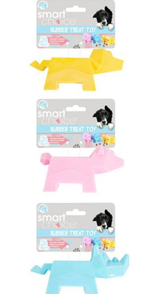 Smart Choice Rubber Animal Treat Dispensing Dog Toy