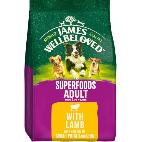 James Wellbeloved Adult Dog Superfoods with Lamb, Sweet Potato and Chia