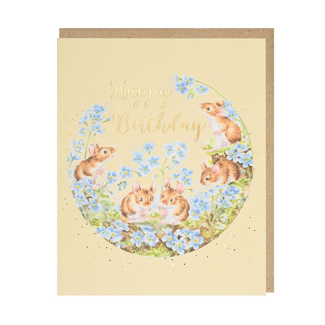 Wrendale Forget-Me-Not Birthday Card