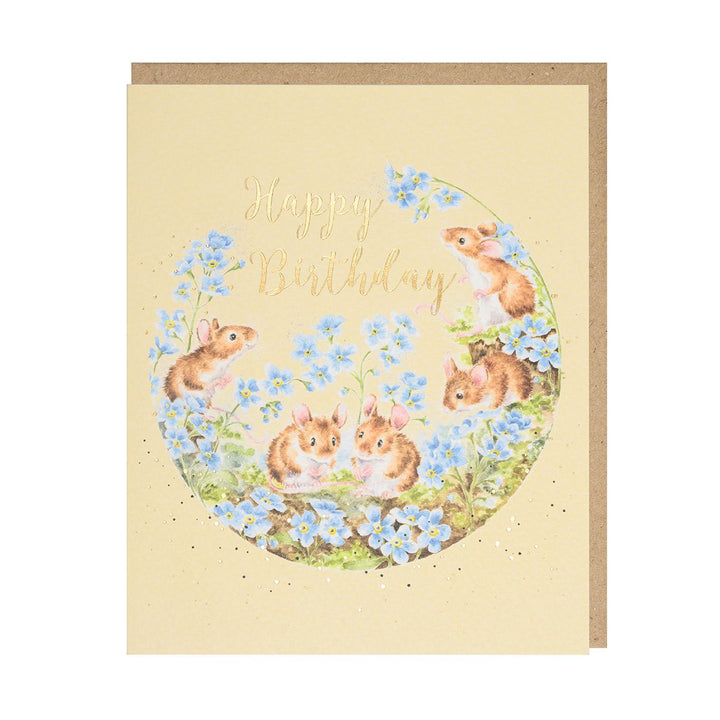Wrendale Forget-Me-Not Birthday Card