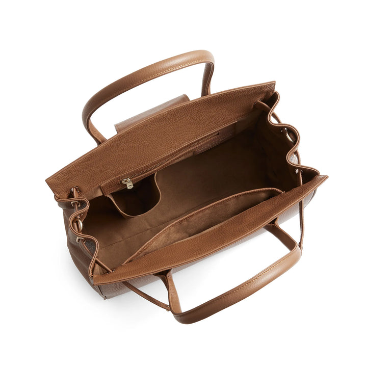 Fairfax & Favor Ladies Windsor Pebbled Tan Leather Handbag