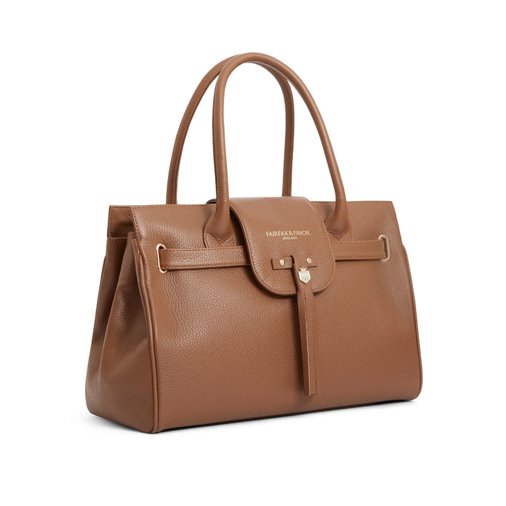 Fairfax & Favor Ladies Windsor Pebbled Tan Leather Handbag