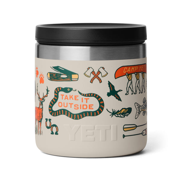 Yeti Rambler 8oz Food Jar - Summer Graphic Cape Taupe