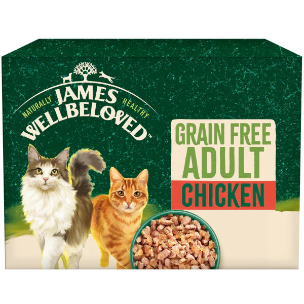 James Wellbeloved Adult Cat Grain Free Pouches with Chicken