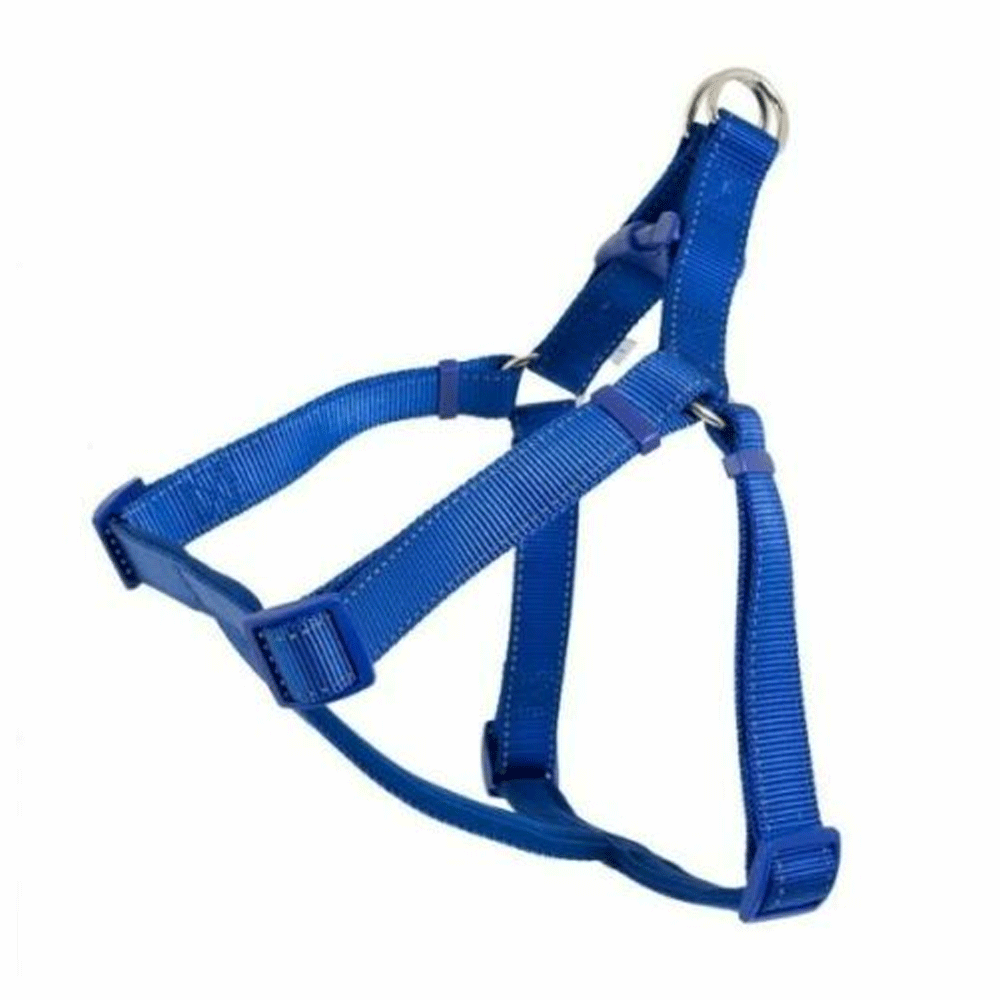The Ancol Reflective Nylon Padded Harness in Blue#Blue