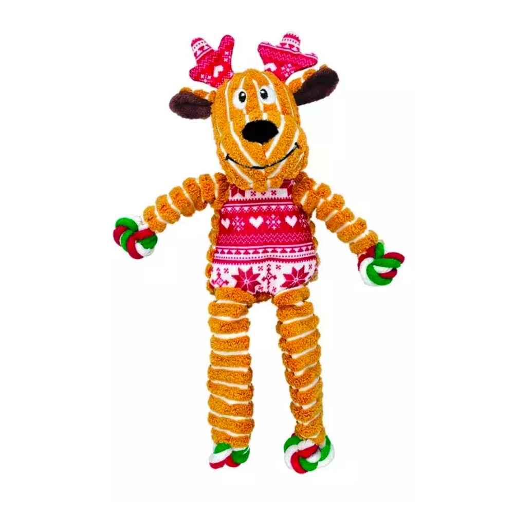 KONG Holiday Floppy Knots Reindeer Dog Toy