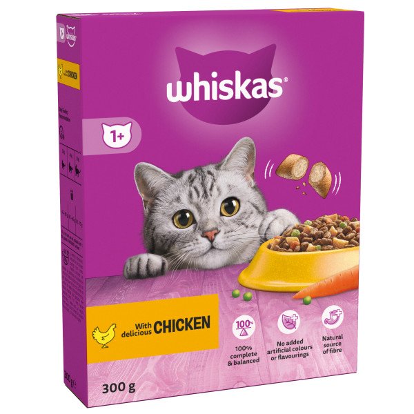 Whiskas Dry 1+ Cat Food with Chicken 300g