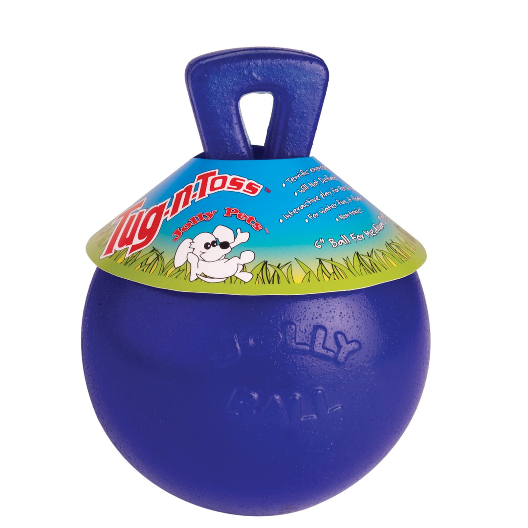 The Jolly Ball Tug-N-Toss Dog Toy in Blue#Blue