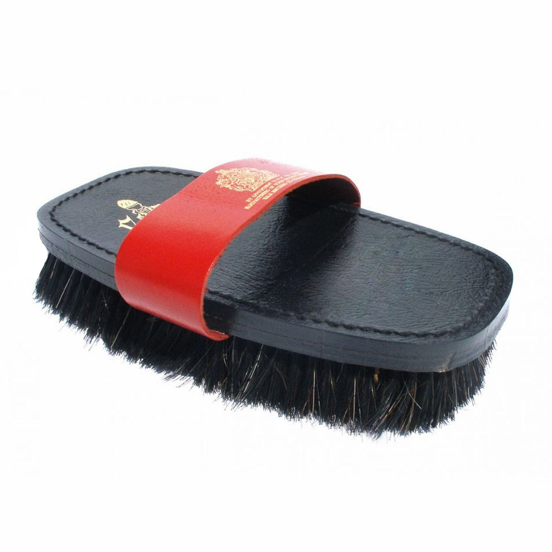 The Equerry Leather Backed Black Horse Hair Body Brush in Black#Black