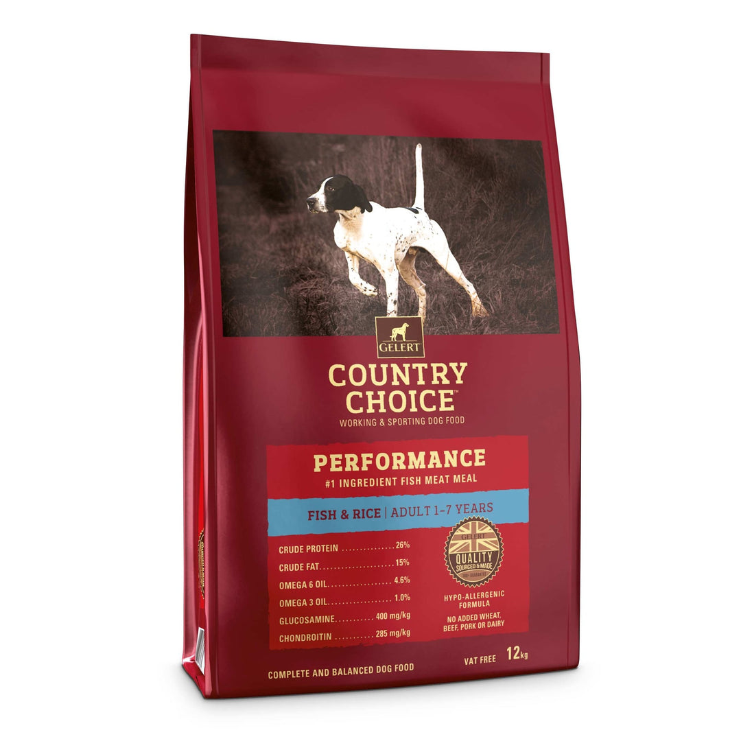 Gelert Country Choice Performance Dog Food with Fish & Rice 12kg