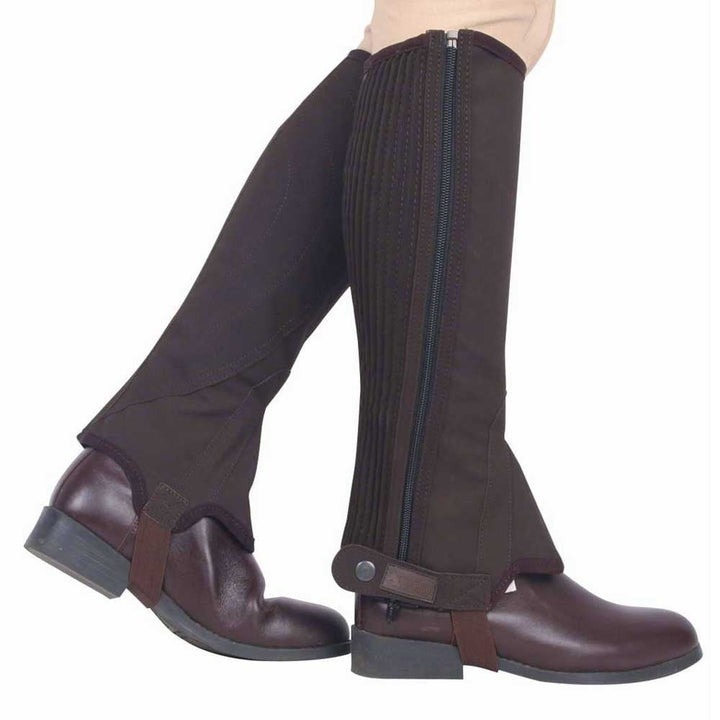 The Dublin Childs Easy-Care Half Chaps II in Brown#Brown