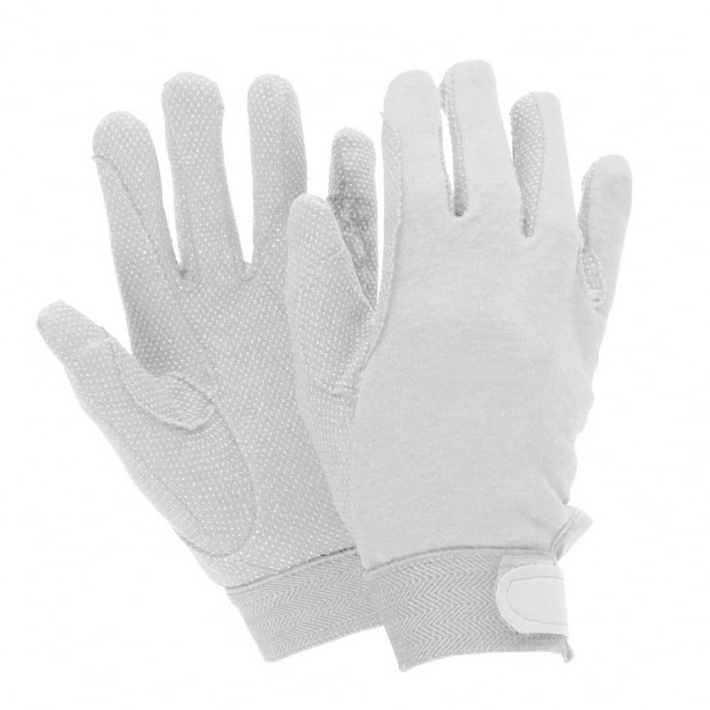The Dublin Adult's Track Riding Gloves in White#White