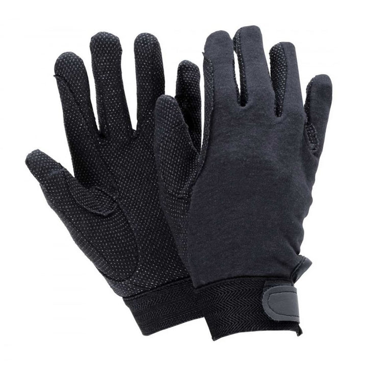 The Dublin Adult's Track Riding Gloves in Black#Black
