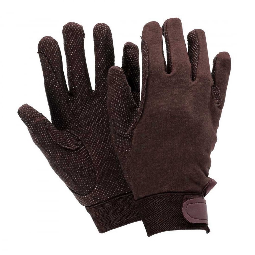 The Dublin Adult's Track Riding Gloves in Brown#Brown