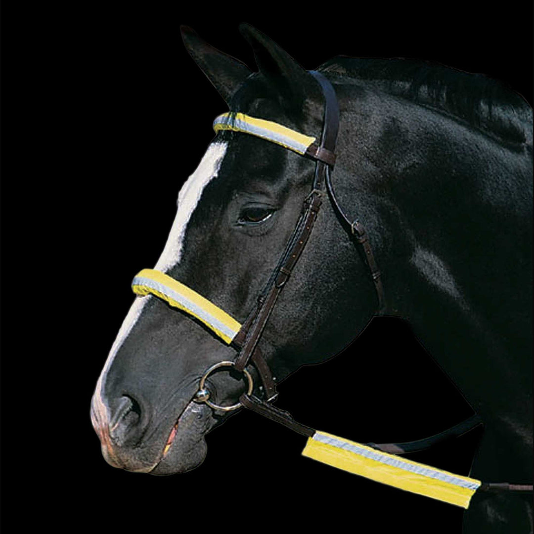 The Roma Reflective Bridle Kit in Yellow#Yellow